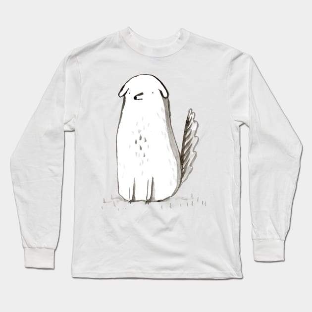 Sitting Dog Long Sleeve T-Shirt by Sophie Corrigan